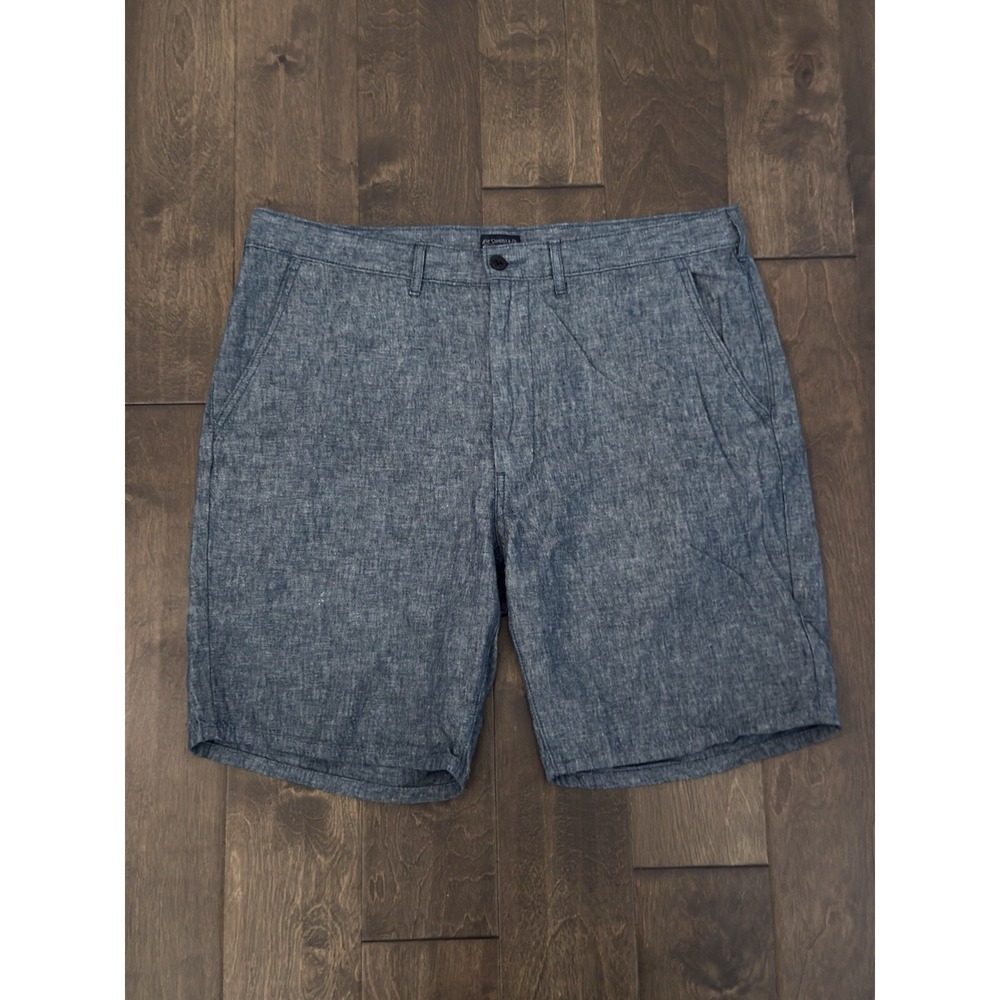 Levi’s Mens Blue Linen & Cotton Flat Front Shorts Size 40W Pockets 9” Inseam